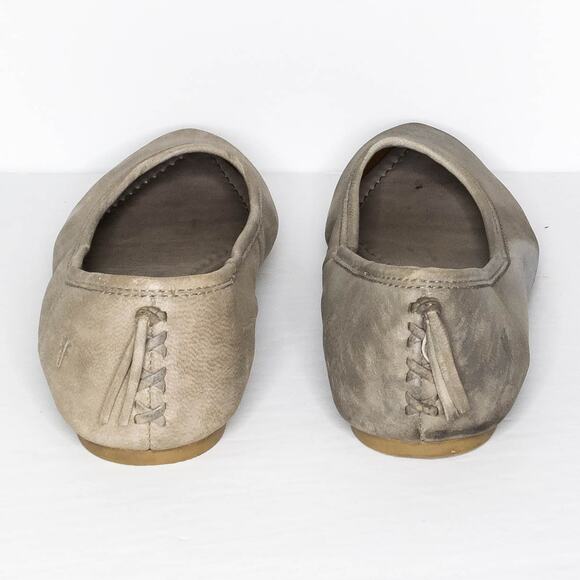 Frye Regina Ballet Slippers Flats Quiet Luxury Minimalist Old Money Ash 8 Flawed - Picture 4 of 6